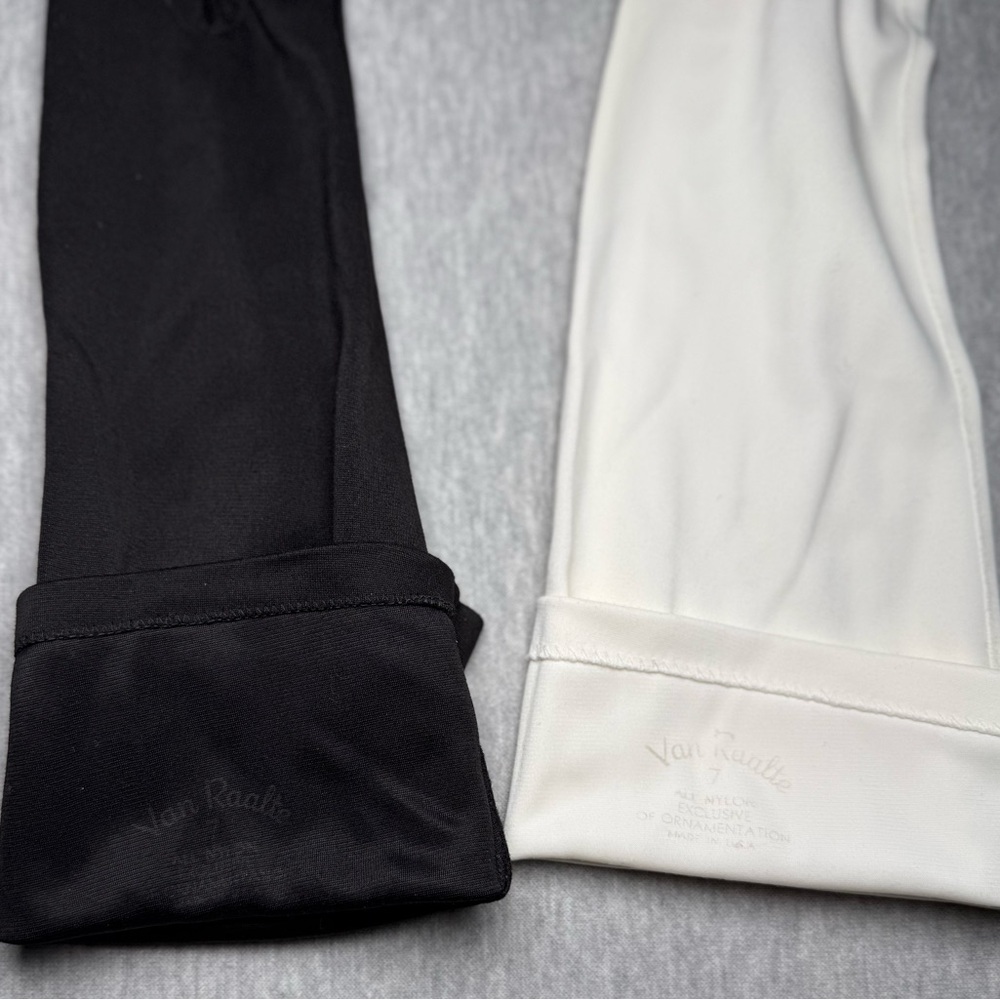 Van Raalte Vintage (50s-60s) Formal Opera Length Pearls White & Black Gloves - Picture 15 of 16